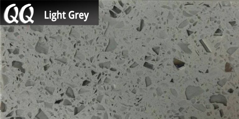 Premium Light Grey Quartz Countertop Light Grey quartz material for modern kitchen countertops and islands